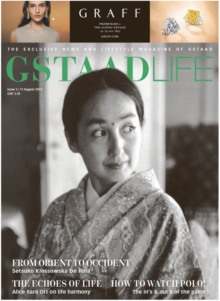 Born the same year as the late painter Balthus, Henri Cartier-Bresson and his second wife, Martine Franck, were not only exceptional photographers but Gstaad habitués and close friends of Countess Setsuko. Both Cartier-Bresson and Franck honoured the Countess with a portrait: his graces the front cover of this issue. ©Fondation Henri Cartier-Bresson/Magnum Photos.