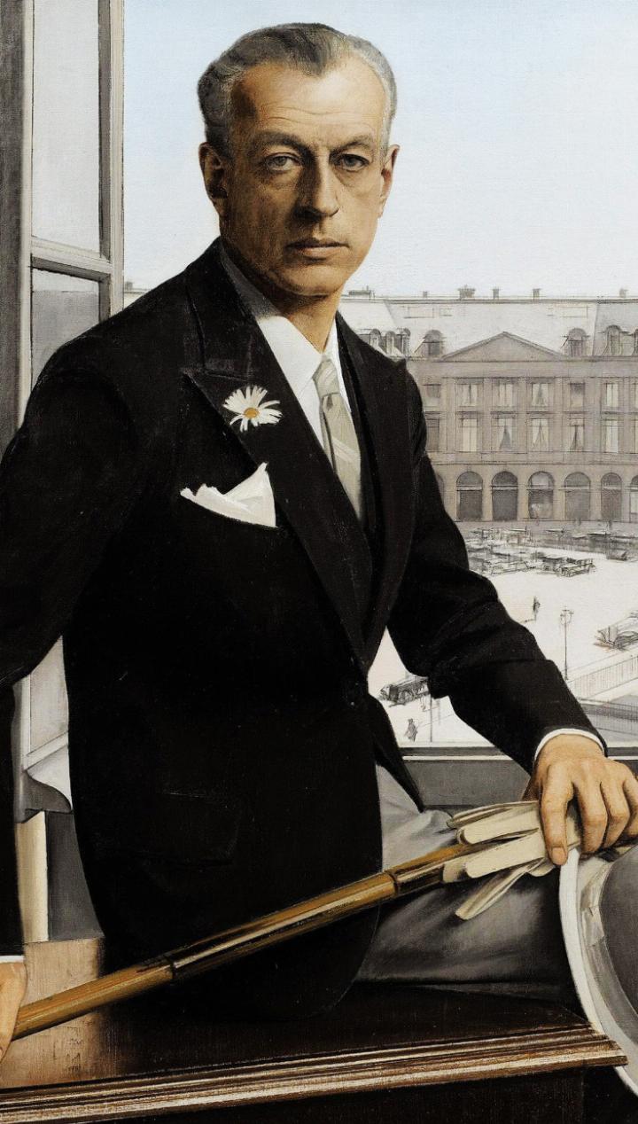 Bernard Boutet de Monvel (1881-1949), Self-portrait Place Vendôme, 1932.