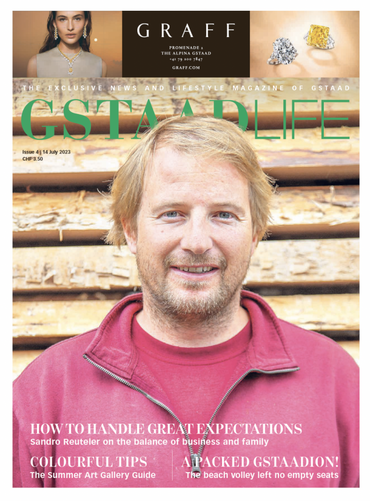 Sandro Reuteler is featured in our profile interview in this months issue of GstaadLife