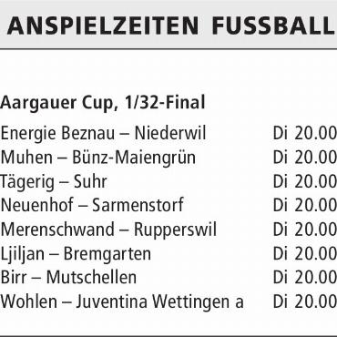 ANSPIELZEITEN FUSSBALL
