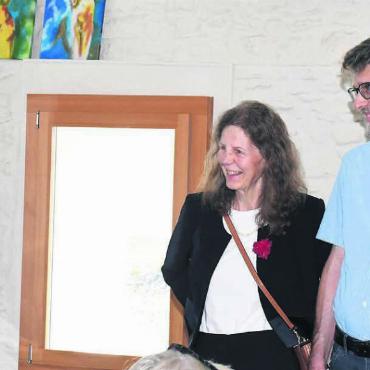 «Positive und interessante Zeit» - Präsidiumswechsel: Hans Furter (links) gibt die Kunstkommission weiter an Verena Schütz und Robert Keller, die künftig ein Co-Präsidium bilden werden. Bild: Daniel Marti