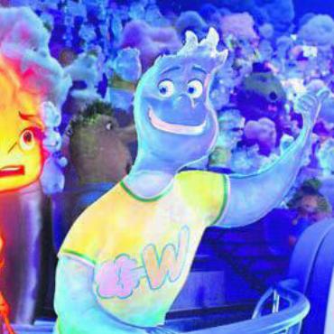 Jetzt sind die Kids an der Reihe - Im Animationsfilm «Elemental» kommen sich Feuer und Wasser näher. Bild: pd