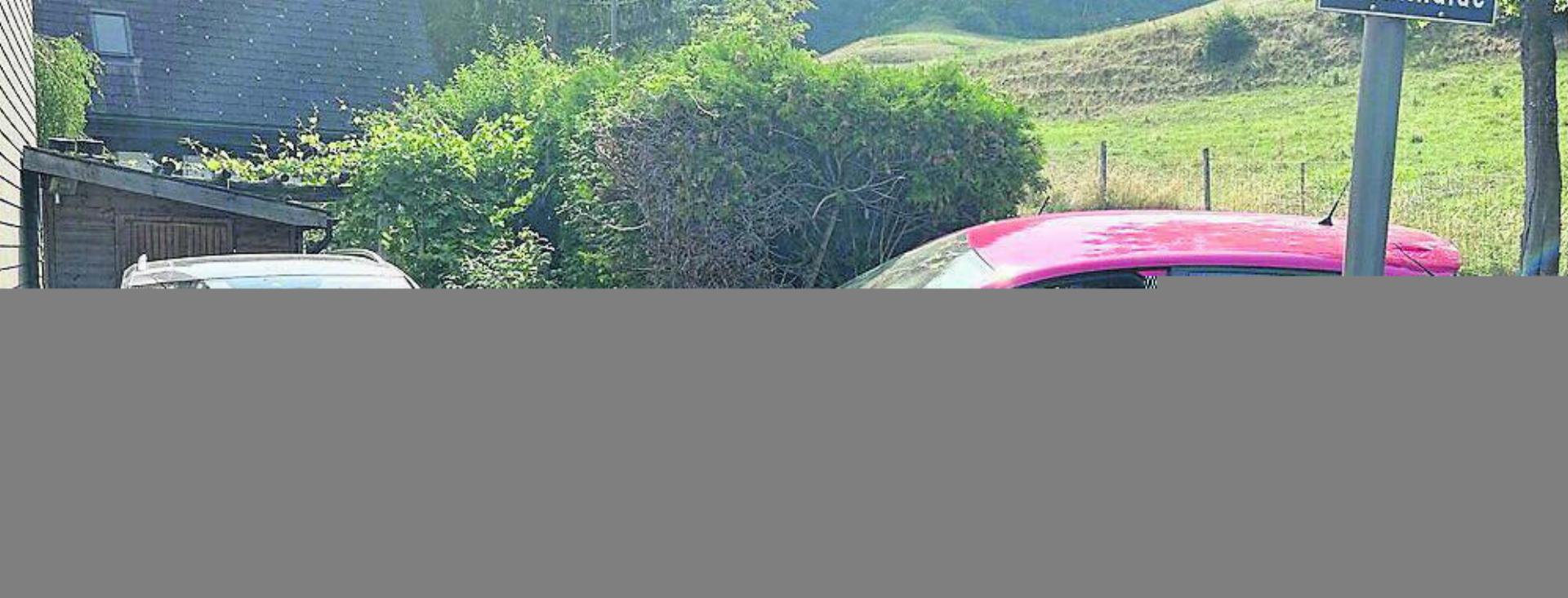 Das Auto prallte in ein parkiertes Fahrzeug. Bild: pz