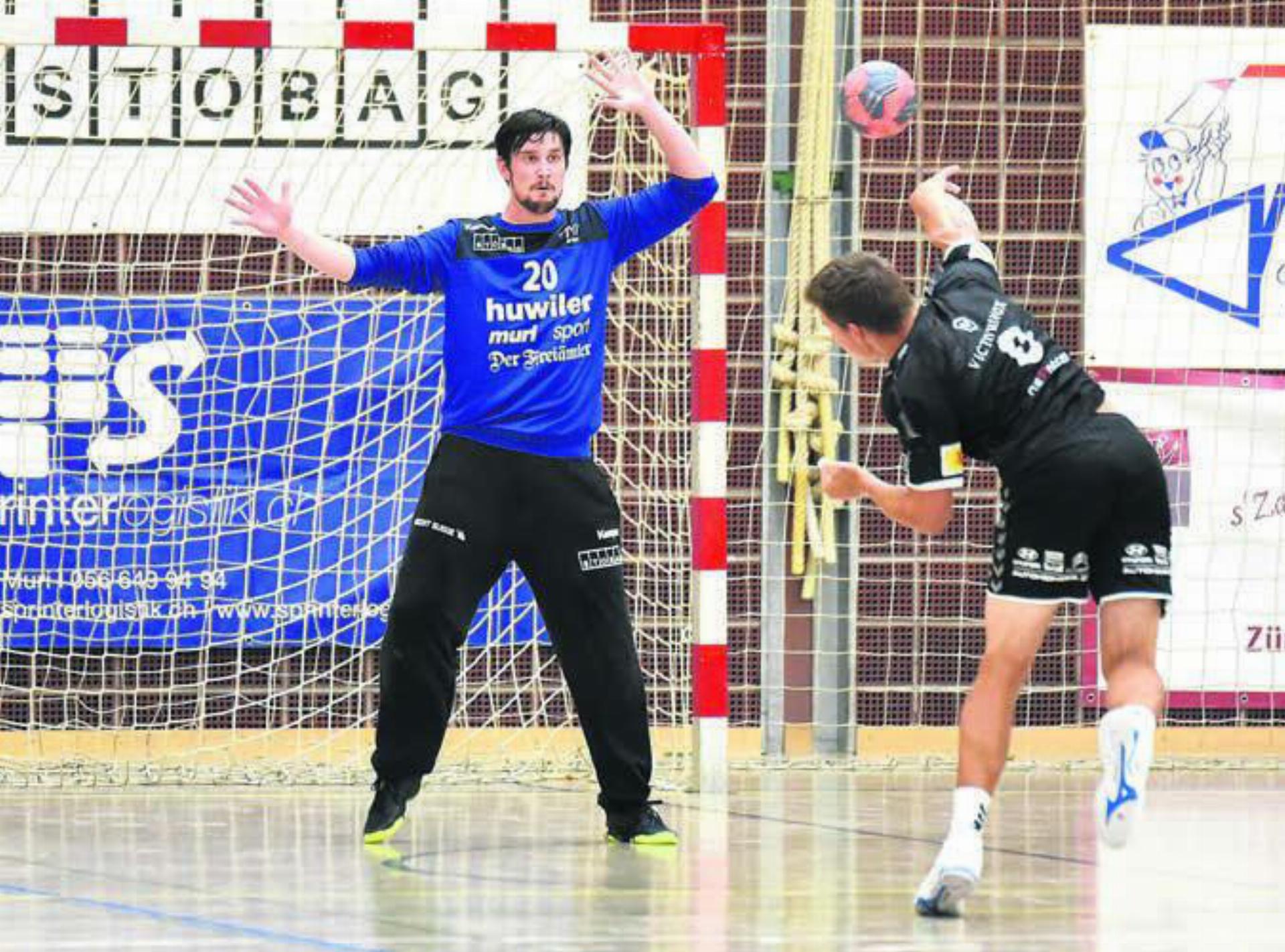 Der Neuzugang im Tor: Kim Davidson spielte einst in der höchsten Liga Finnlands und steht nun beim TV Muri zwischen den Pfosten. Bild: tvm