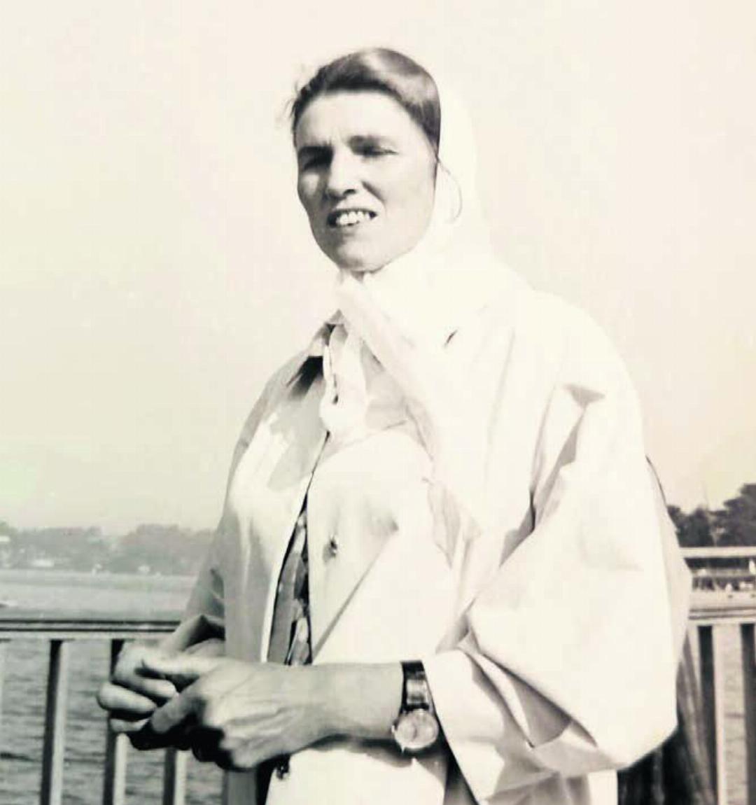 Johanna Knecht bei einem Ausflug in Luzern auf einem Dampfschiff im Jahr 1965. Ausflüge und Reisen waren ihr zeitlebens ein grosses Hobby.