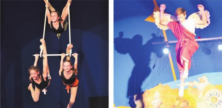 Im Arabas Cirque Jeunesse (links) und im Jugend Circus Biber wollen die Artistinnen und Artisten mit ihren Leistungen hoch hinaus. Bilder: as / Roger Wetli