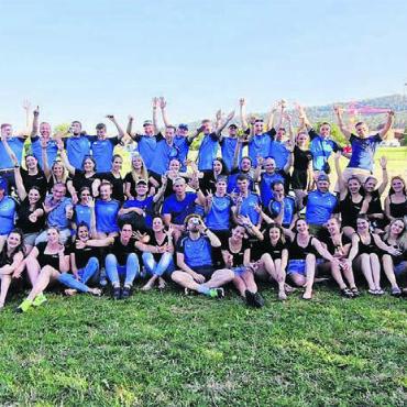 Ganz knapp am Podest vorbei - Die Villmerger genossen den letzten Wettkampf vor der Sommerpause sehr und zeigten gute Leistungen. Die Aktiven holten sich den 4. Platz, der Nachwuchs Platz 5. Bild: zg