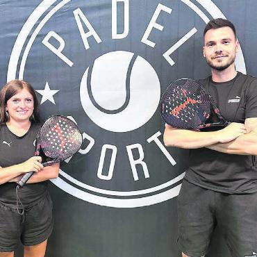 Vom Fussball zum Padel - Serena Forgione und Goran Karanovic. Bilder: Stefan Sprenger / zg