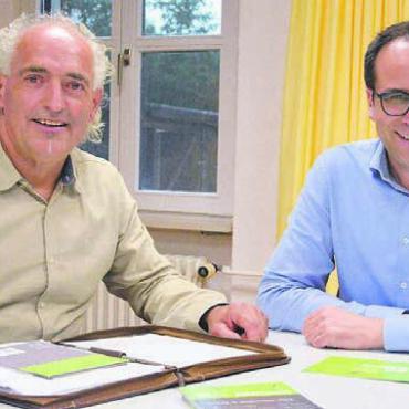 Vom Kolonisten zum Menschen - Vereins-Vizepräsident Josef Villiger und Geschäftsführer Michael Dubach (von links) blicken fürs Jubiläum auf vergangene Meilensteine und künftige Herausforderungen.