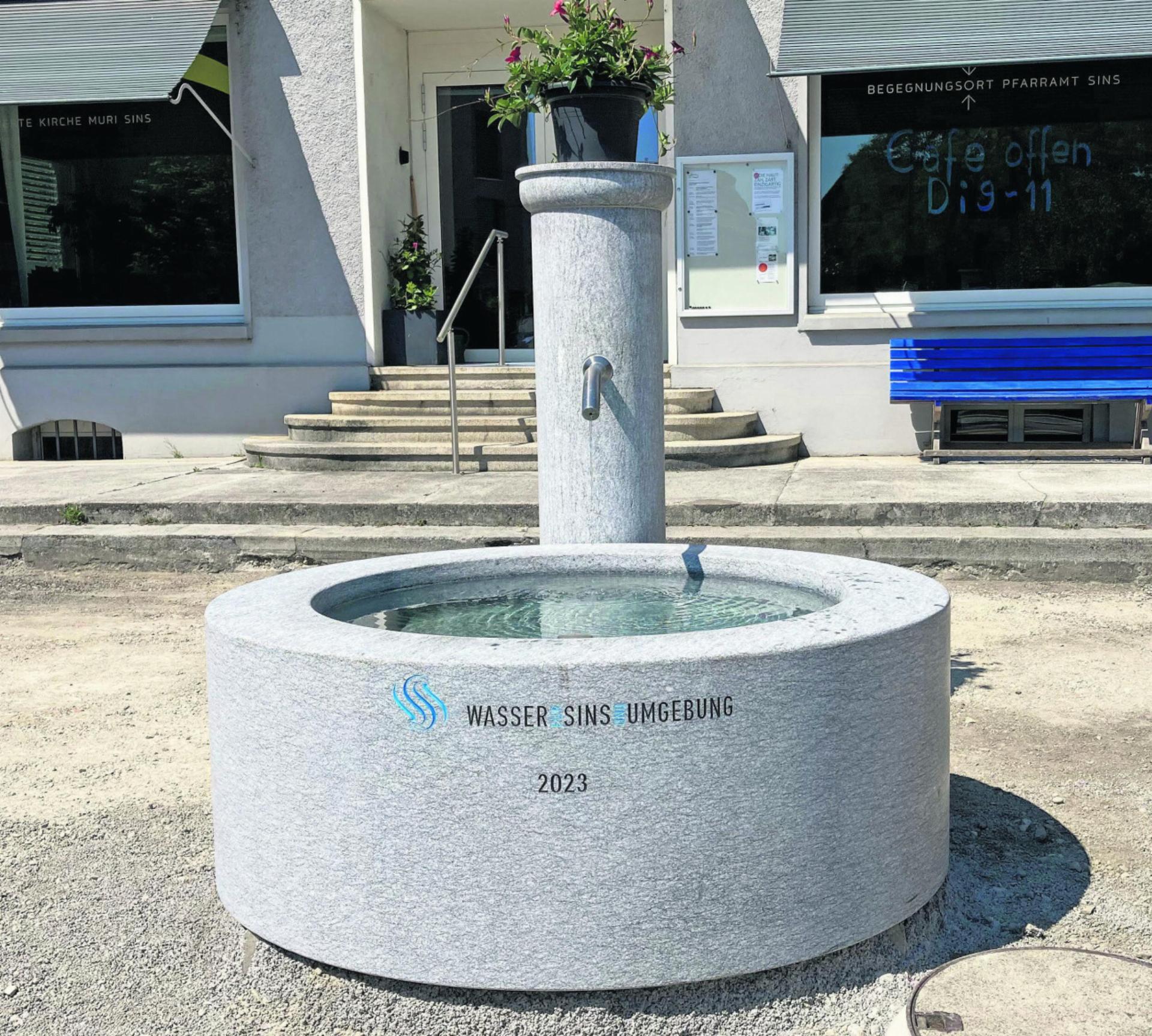 Der neue Dorfbrunnen ist seit dem 21. August in Betrieb. Fotos: ci